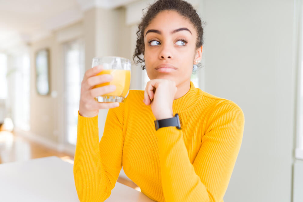 Ava Miller Drinking Vitamin C